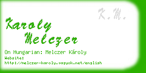 karoly melczer business card